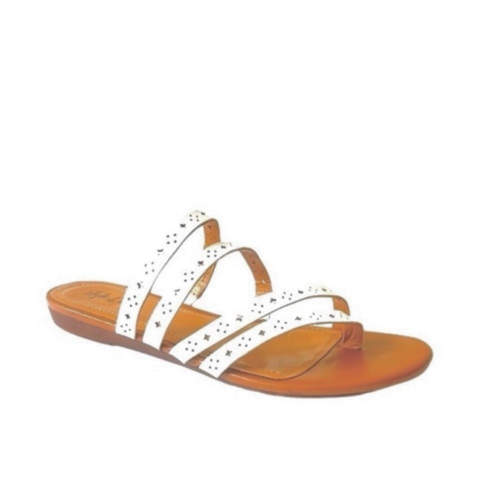 Style & Co Barrees Flat Sandals Strappy Slides White Size 5.5 - Picture 6 of 10